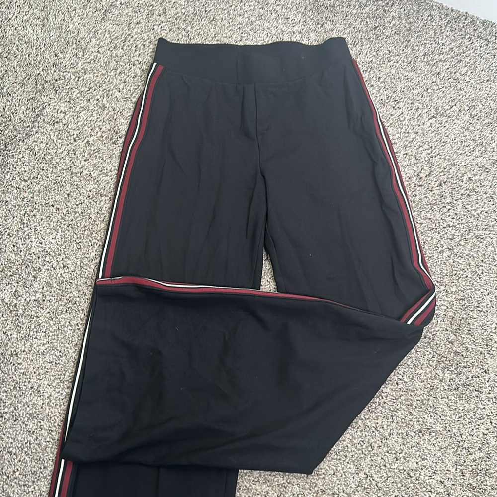 Express wide leg flares pull on pant size small black side strip - Picture 5 of 8